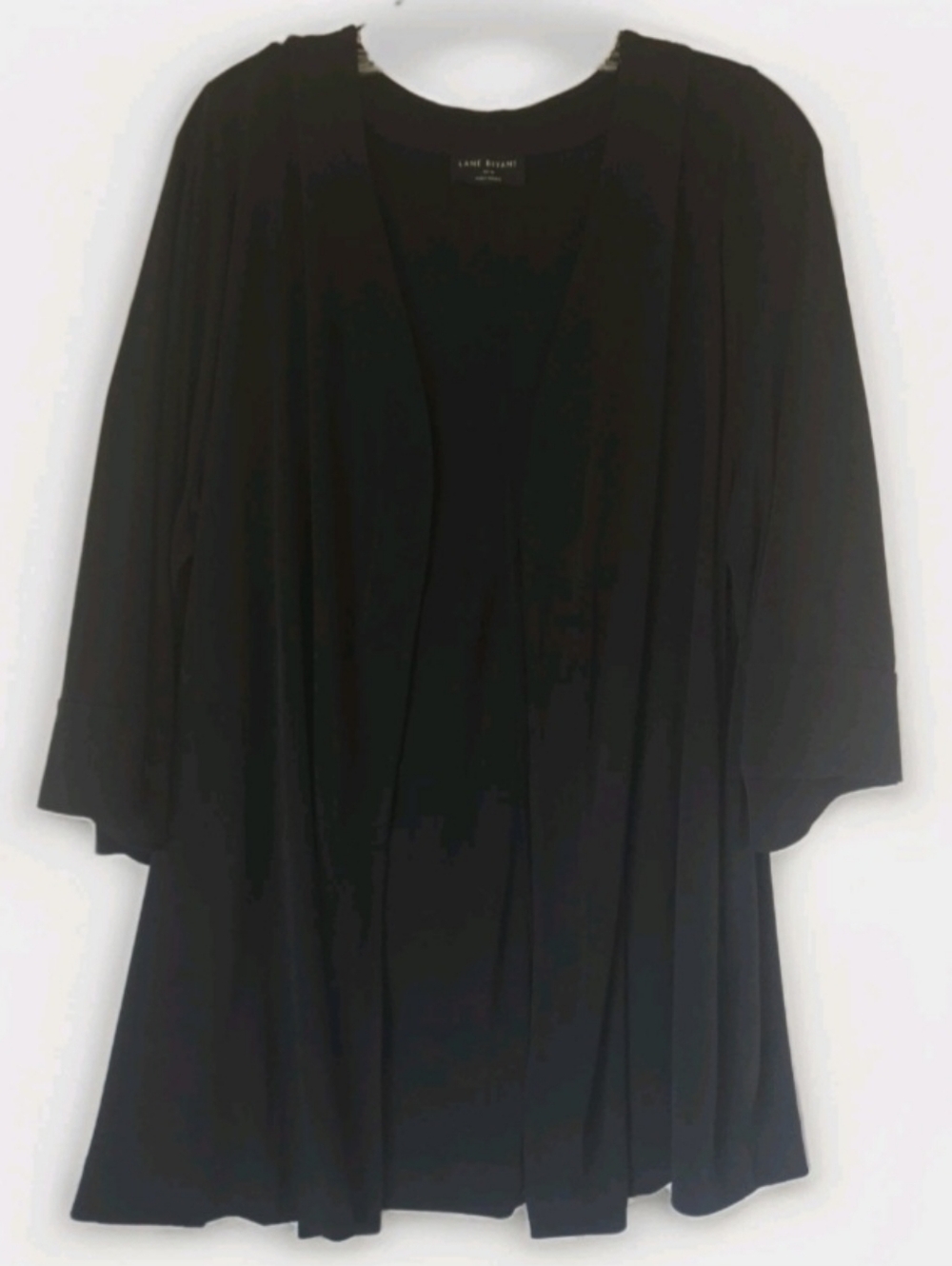 Lane Bryant Size 14/16 Classic Black Open Cardigan 3/4 Sleeves